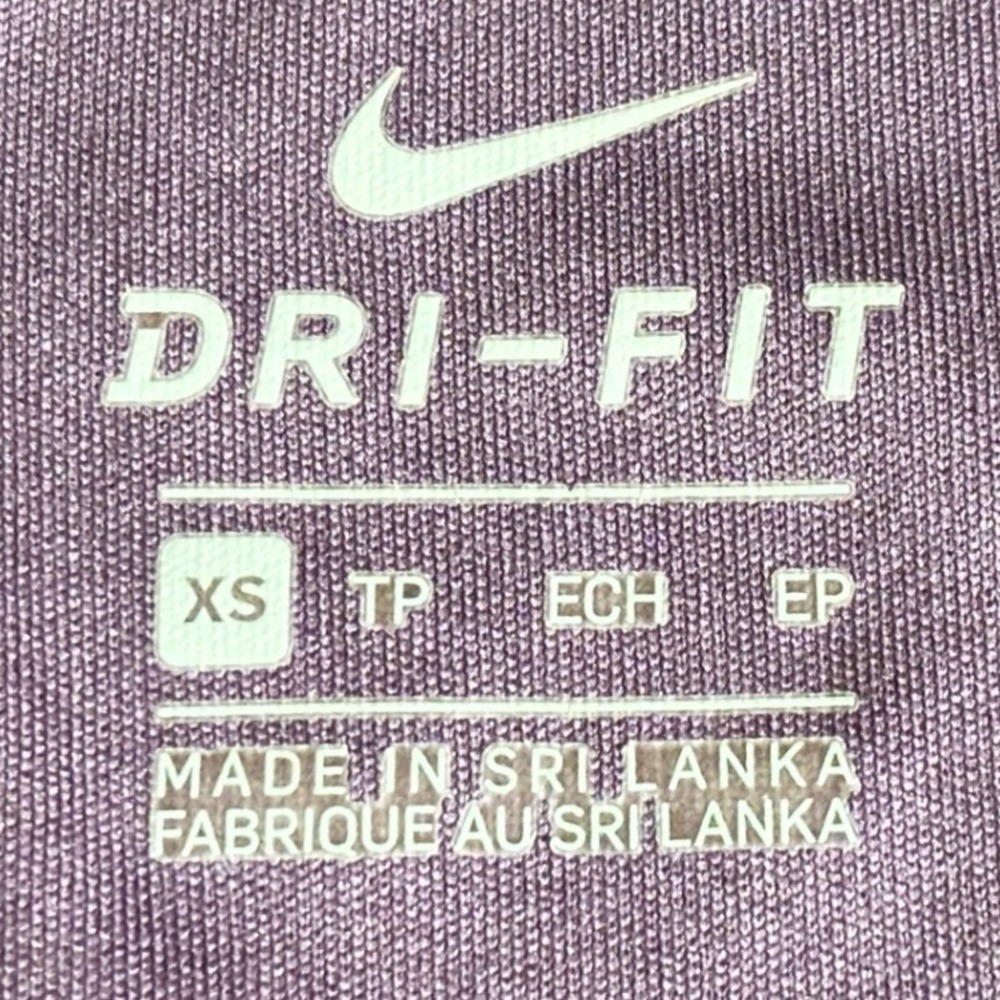 Nike Running Dri-FIT Short Sleeve Top Purple Women XS/S Reflective Mesh Panels - Picture 4 of 10